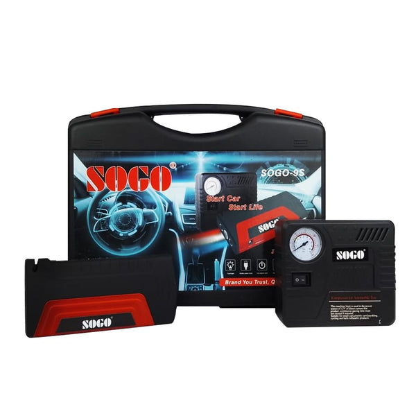 Sogo Powerbank Jump Starter with Air Pump Compressor Trims