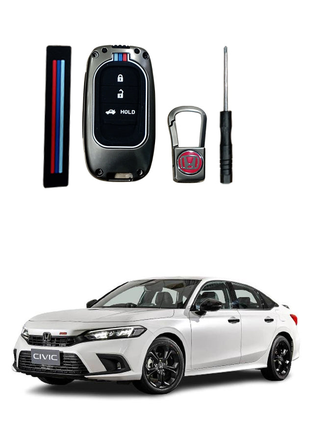 Honda Civic Model 2022-23 Key Cover With Metal Shell