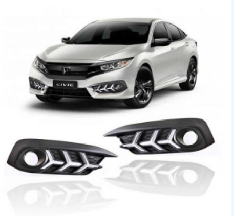Honda Civic Model 2016-2021 Lamborghini Style DRL fog Lights