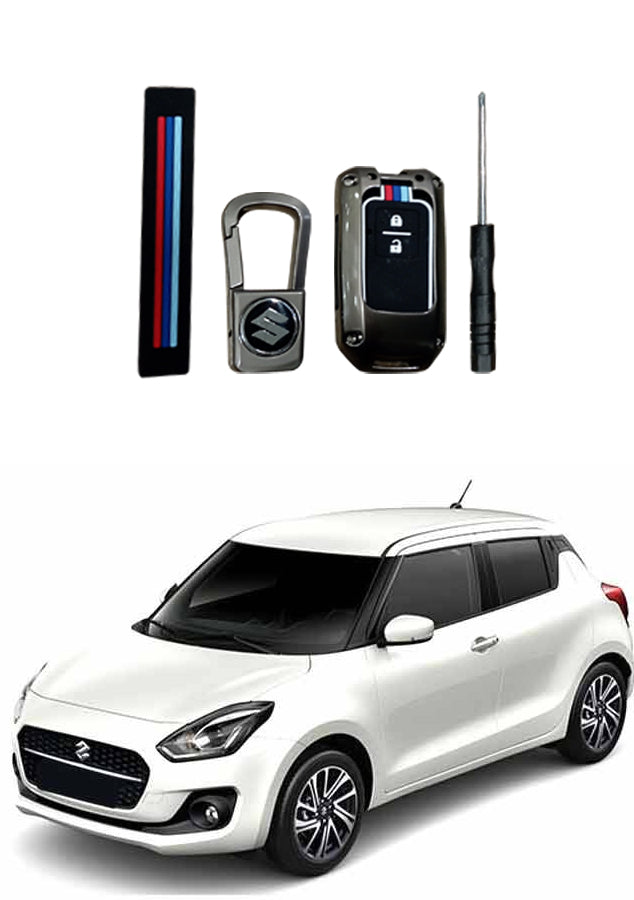 Suzuki Swift Model 2022-23 Key Cover with Metal Shell