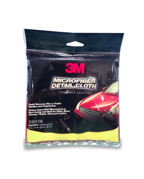 3M 39016 Microfiber Detail Cloth – High-Quality Auto Detailing Towel, Lint-Free