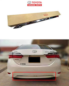 genuine orignal rear bumper chrome garnish trims for corolla rear bumper 2021 model