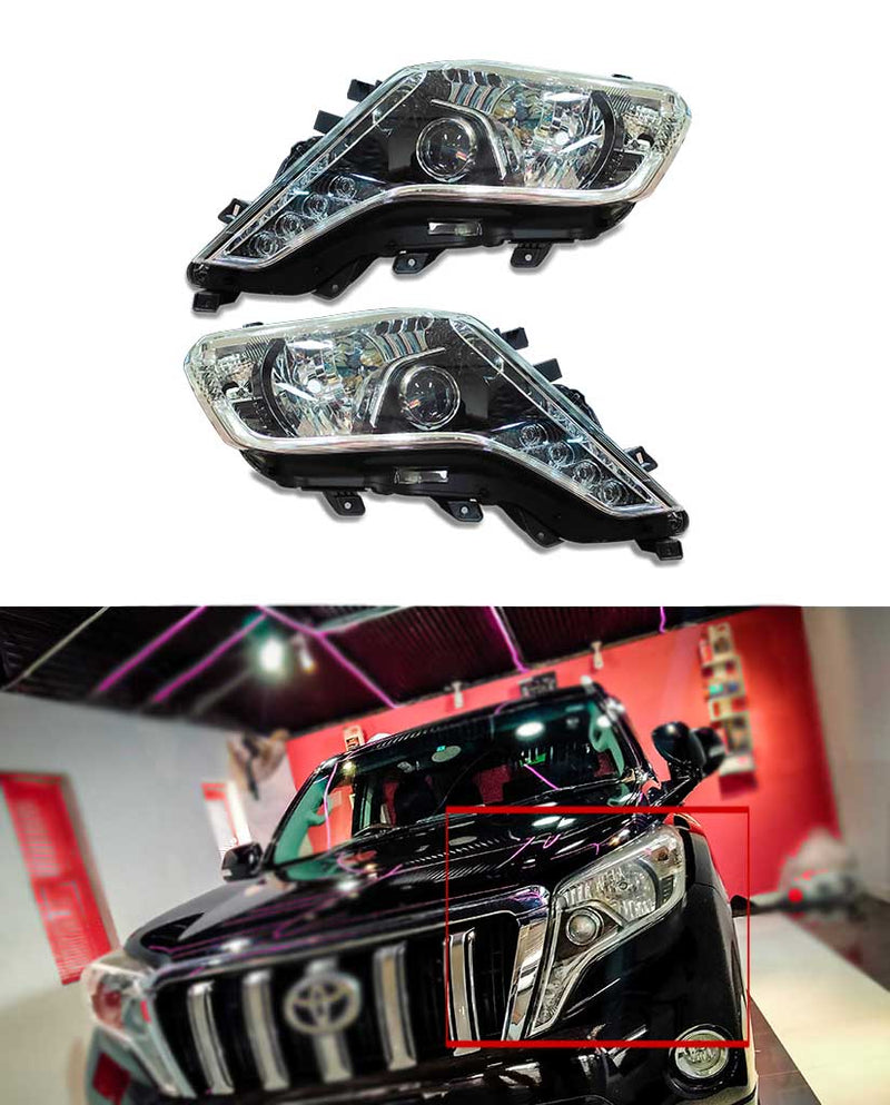 Toyota Prado FJ-150 Model 2014-2017 Black Head Lamps Projector