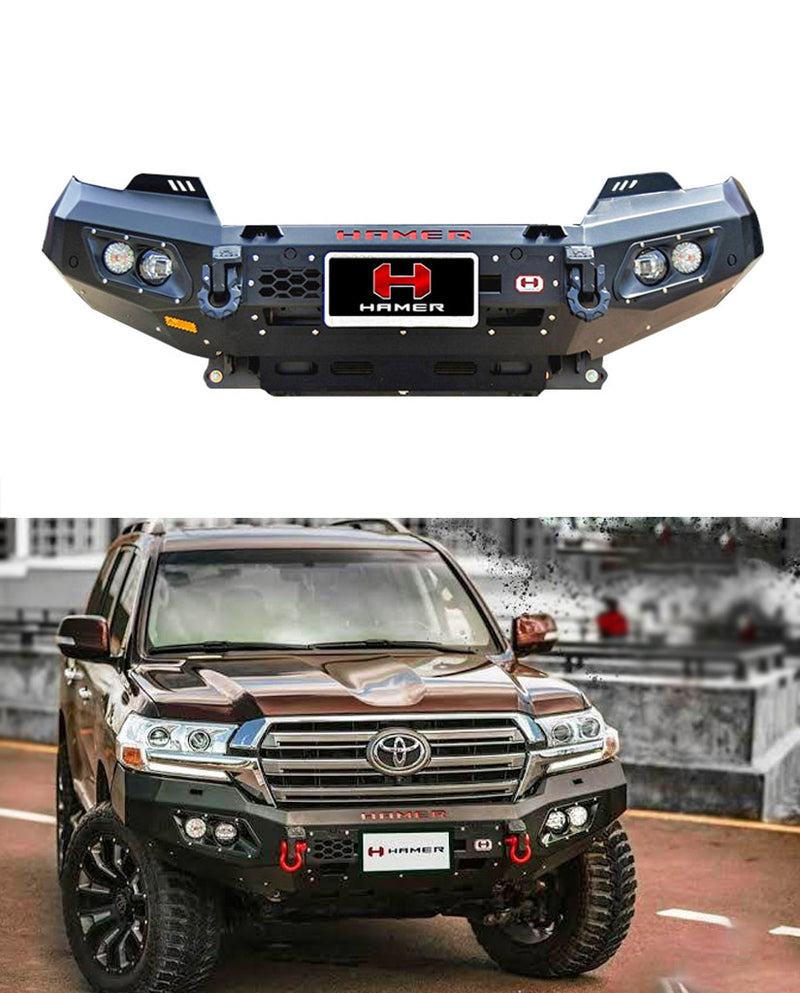 Toyota Land Cruiser Hamer Front Armoured Bumper 2016 Toyota Land Cruiser Front Bumper Hamer Bull Bar HAMER Front Bumper Replacement | LandCruiser 200 Series