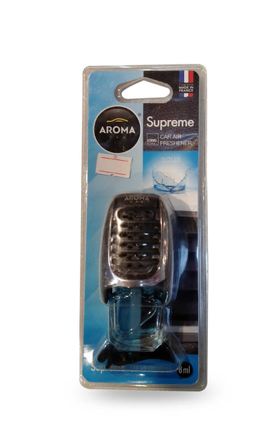 Aroma Car Supreme New Car Air FreshenerBuy AROMA Supreme AC Dispenser Car Perfume Aroma Supreme Wick Lemon Car Air FreshenerAroma Car Air Freshener Supreme-AquaAroma Supreme Perfume - 100 ml - Inspired fragrancesAroma Supreme Black Car air FreshenerAroma Supreme Black Car air Freshener