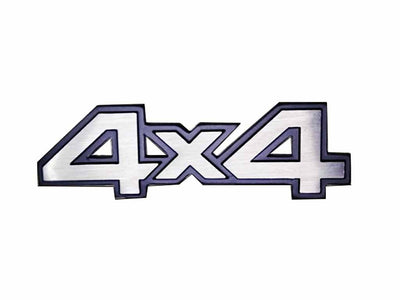 4x4 Metal Logo Silver