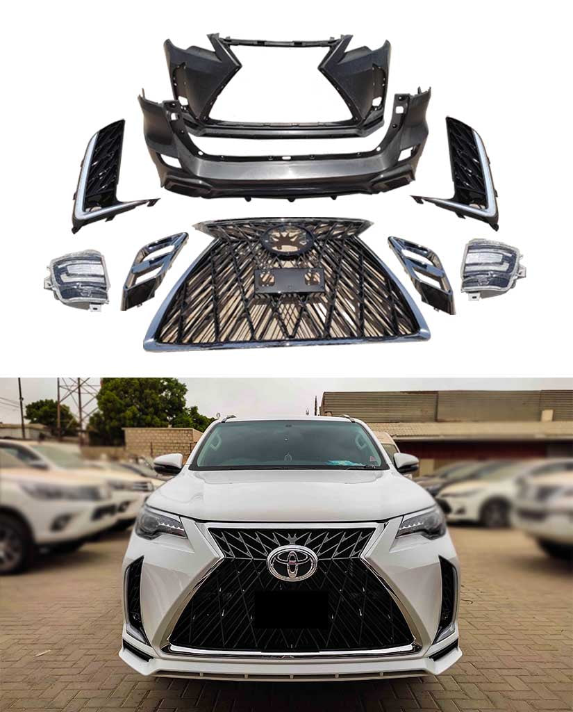 Toyota Fortuner Lexus Style bodykit 2022, Toyota Fortuner 2016 2017 2018 2019 2020 2021 lexus conversion
