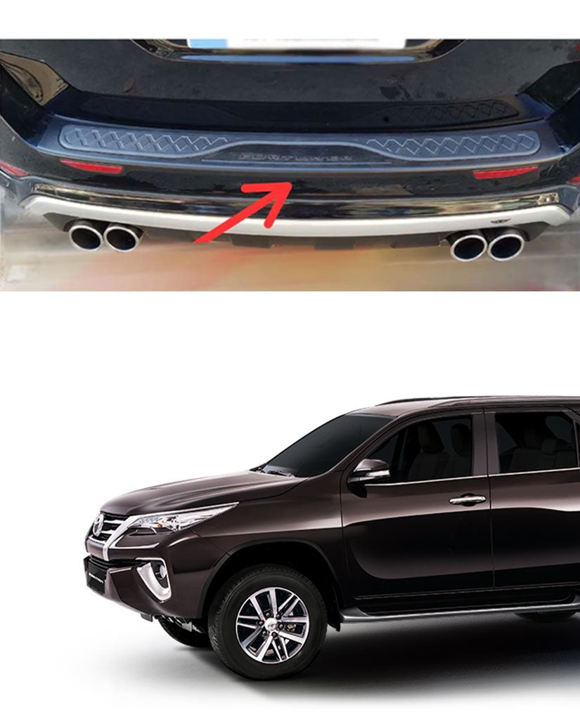 Toyota Fortuner Model 2016-2021 Rear Bumper Protector With Reflector