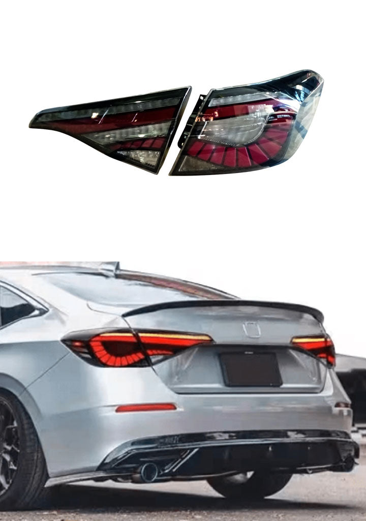 Honda Civic 2022-2023 Snake Style Tail Lamps Red