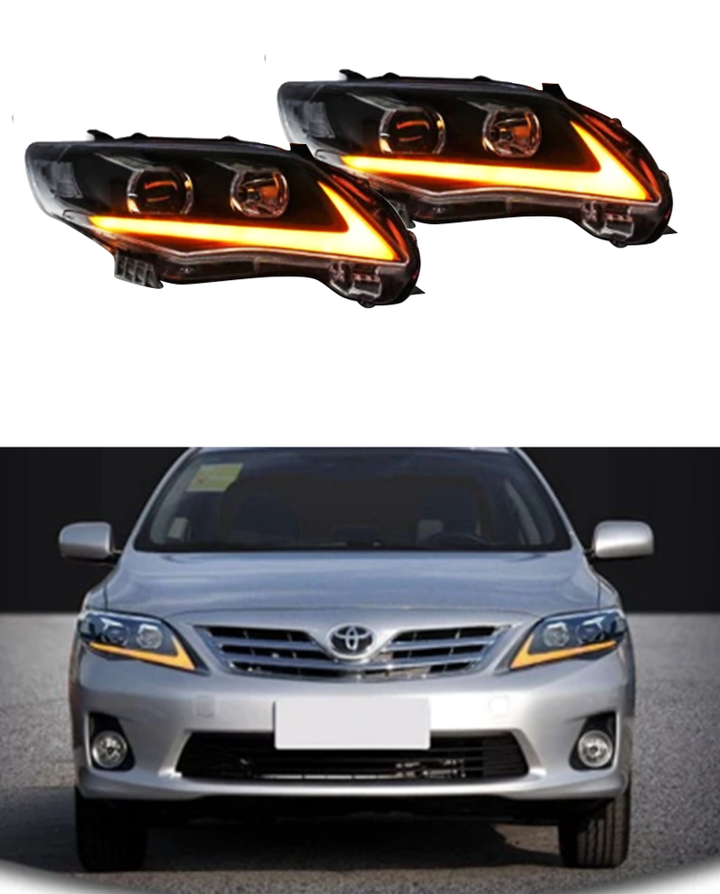 Toyota Corolla model 2012 Nike style headlights