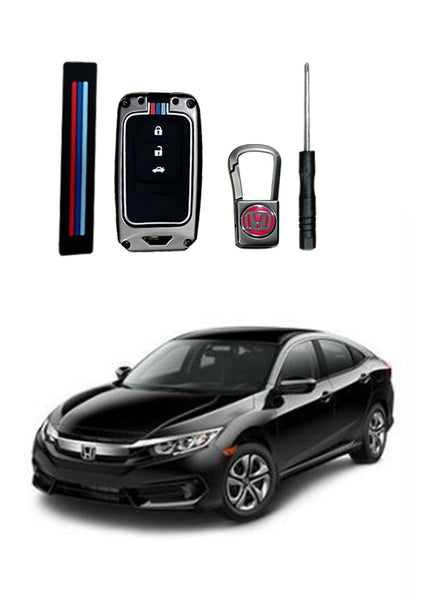 Honda Civic Model 2016-21 Key Cover with Metal Shell – Trims