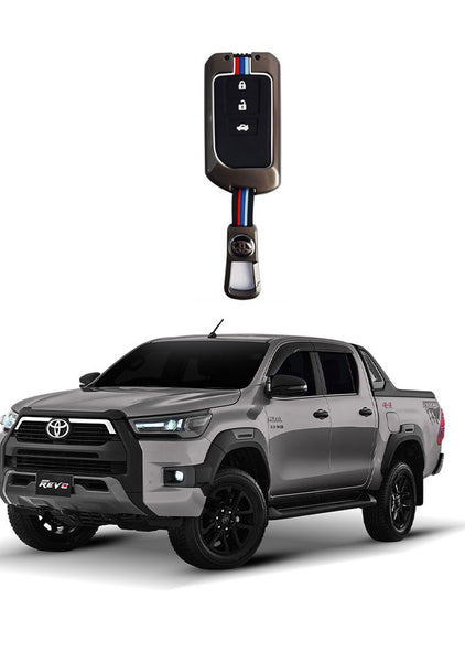 Toyota Hilux Revo Rocco Model 2016-2023 Key Cover with Metal Shell – Trims