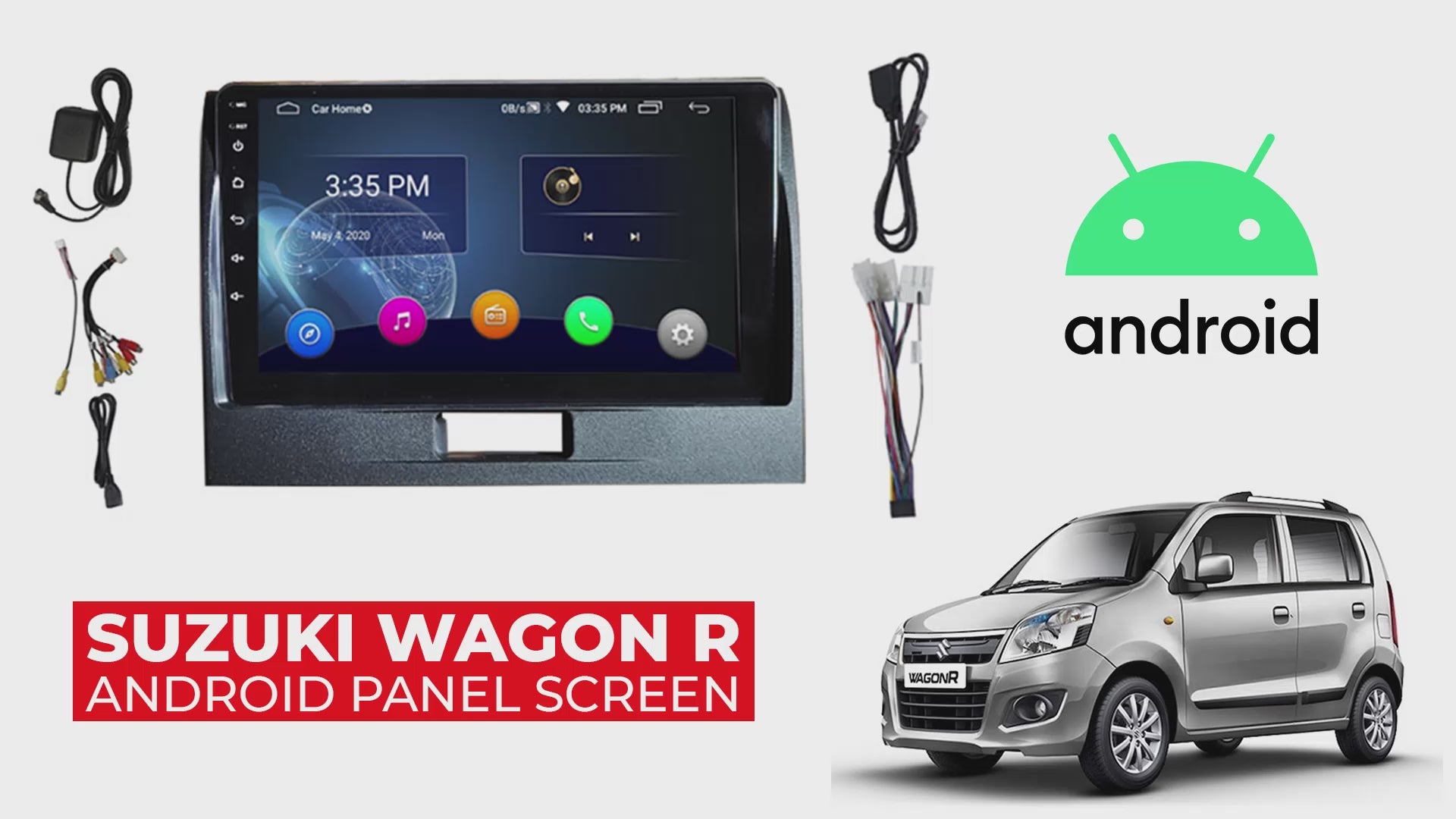 Suzuki Wagon R Model 2014-2021 Android LCD Multimedia Panel 9 Inch