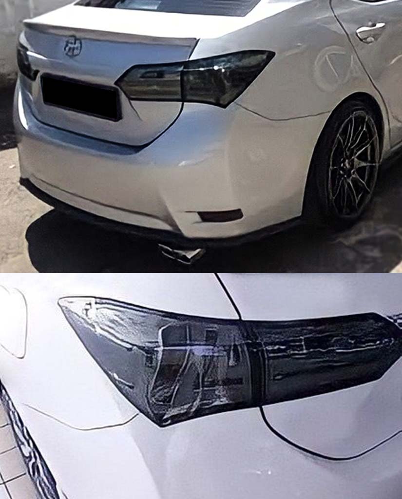 Pair Tail Lights For 2017-2019 Toyota Corolla – Chrome Housing Left & Right Outer