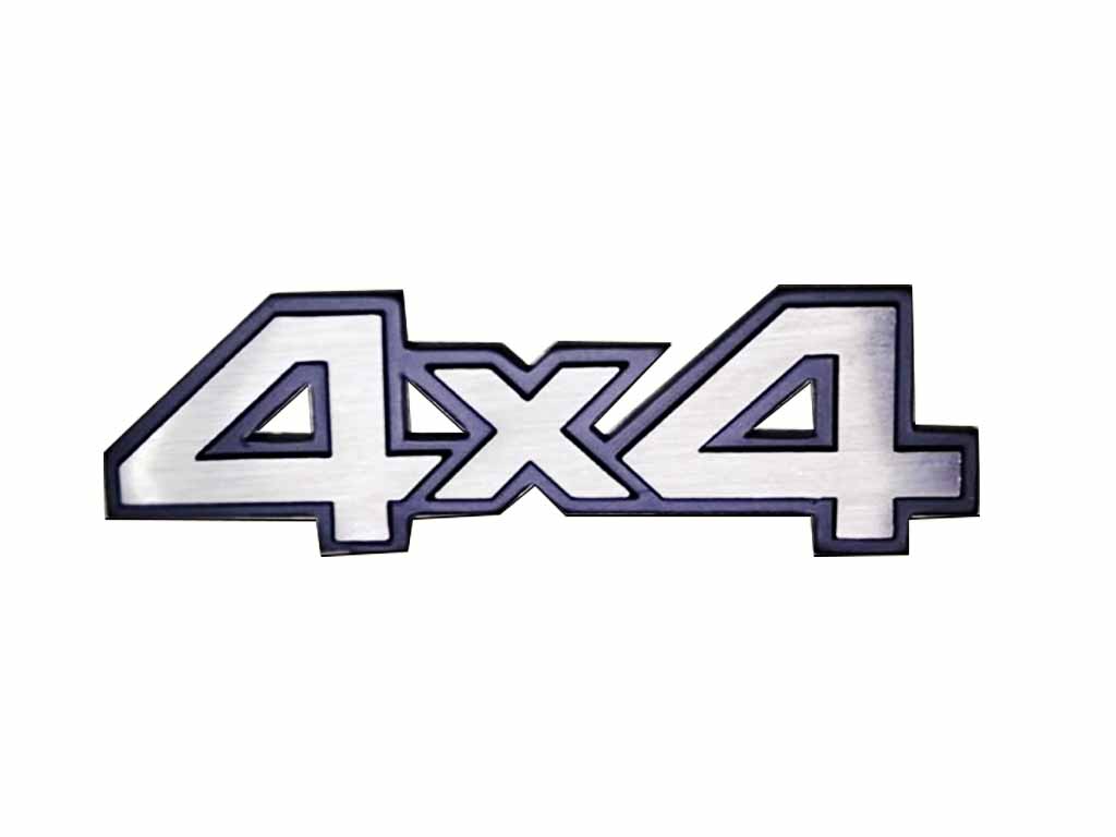4x4 Metal Logo Silver