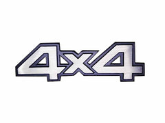 4x4 Metal Logo Silver