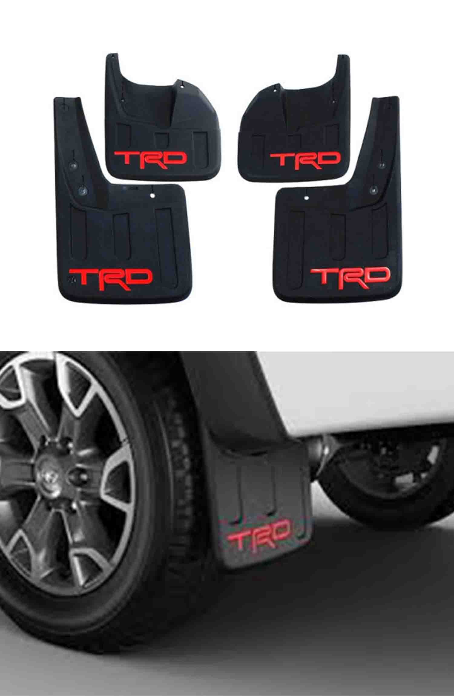 Toyota Hilux Revo TRD Mud Flap 2016-2022Toyota Hilux Revo TRD Mud Flaps 4pcsToyota Hilux Vigo Mud GuardsToyota Hilux Revo Mud Flaps 2016-2021Mud Guards Mud Flaps Front + Rear (Red TRD) V3Trd Style Accessories Mudguard Suit Toyota Hilux Revo