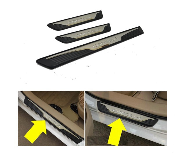 Toyota Corolla Model 2014-2021 Sill Plates with LED