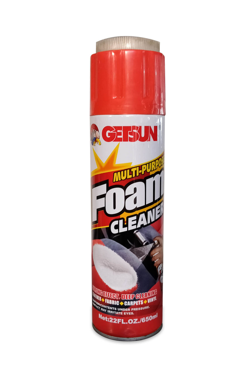 Getsun Foam Cleaner Multi Purpose 650ml Getsun Mult-Purpose Foam Cleaner with Brush - 650 ml  Getsun All Purpose Cleaner Multi Purpose Foam Cleaner